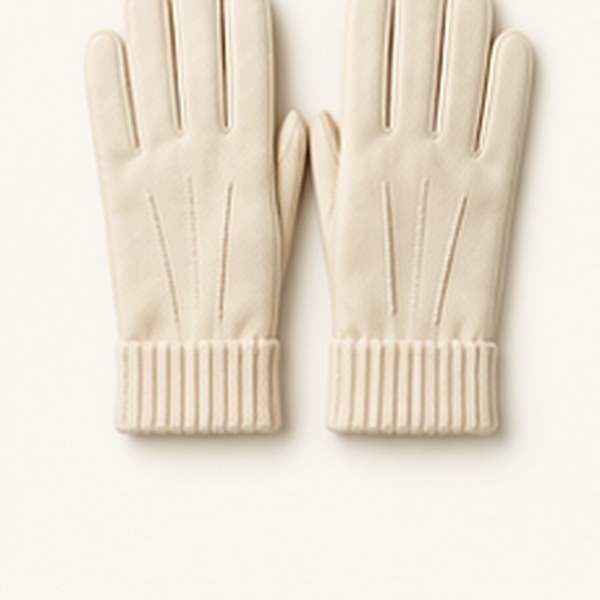 Fleece handschoenen – olijfgroen, vrijstaande productfoto op lichte achtergrond