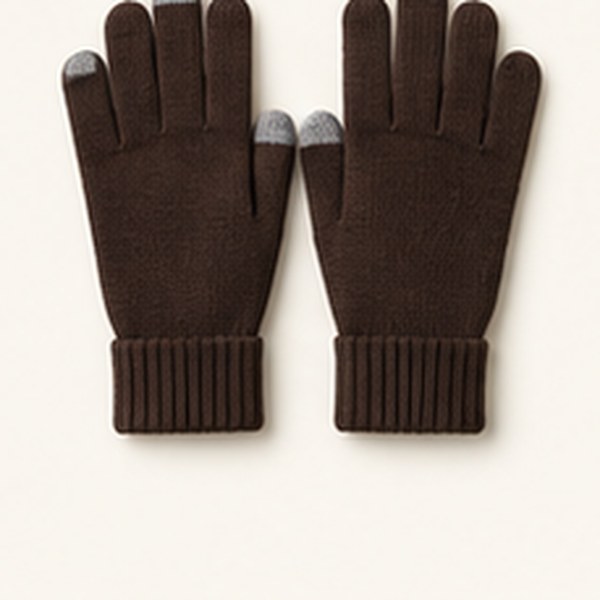 Fleece handschoenen – navy, vrijstaande productfoto op lichte achtergrond